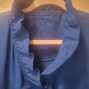 Blue Ruffle Tank Top